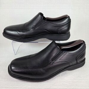 Nunn Bush Kore Pro Bicycle Toe Slip On Black Loafers Dress‎ Shoes Men's 8.5 M